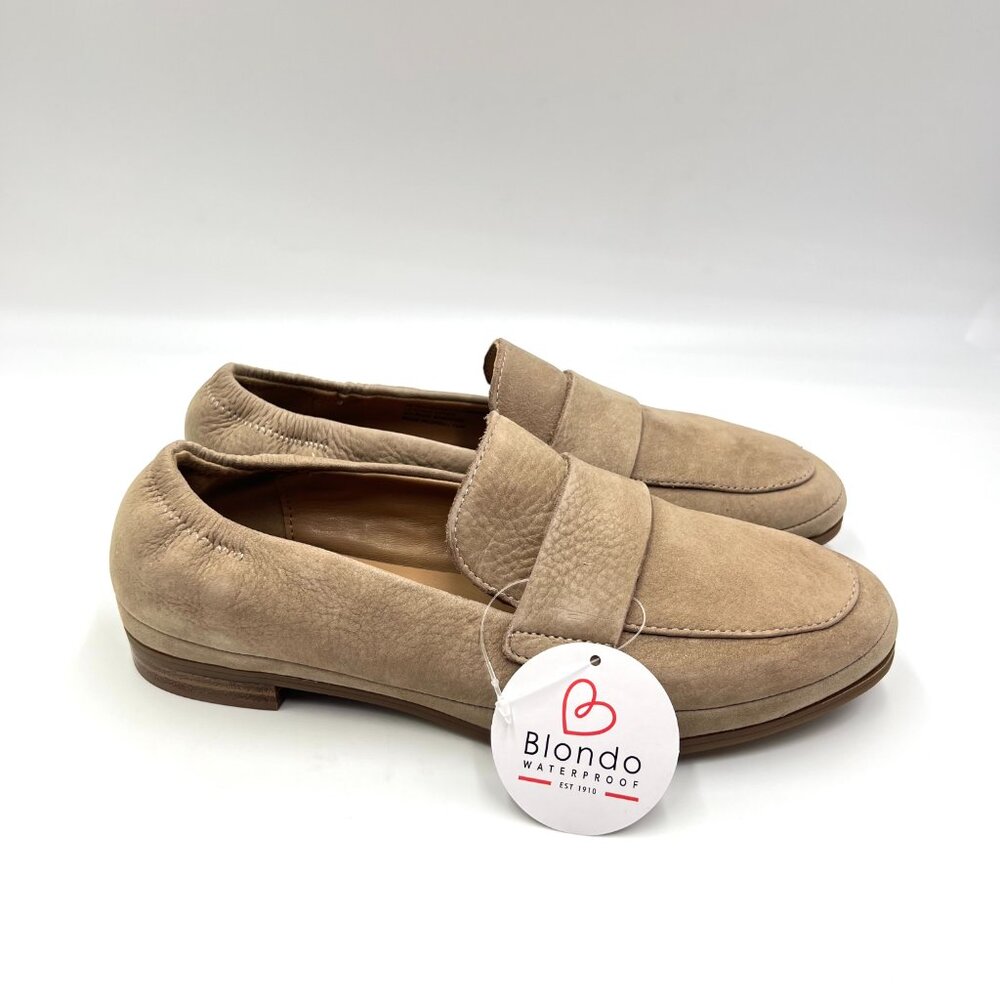 Blondo Womens Size 6 Betsan Tan Beige Nude Sand Nubuck Leather Loafers Shoes